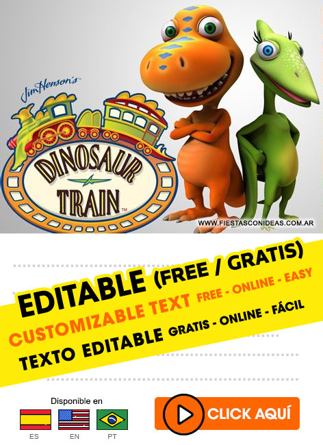 Invitaciones de Dinosaur Train