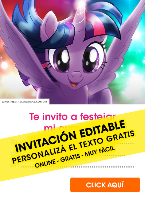 Invitaciones de Mi pequeño Pony