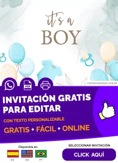Invitaciones de Baby Shower Niño
