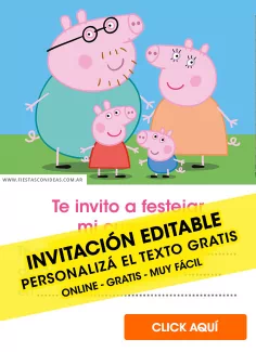 Invitaciones de Peppa Pig