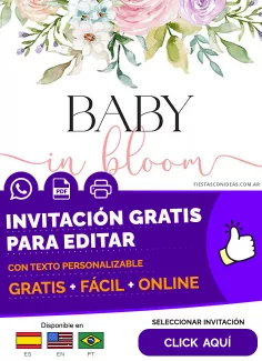Invitaciones de Baby Shower estilo floral