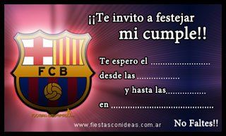 FC barcelona - Tarjetas de cumpleaños para imprimir