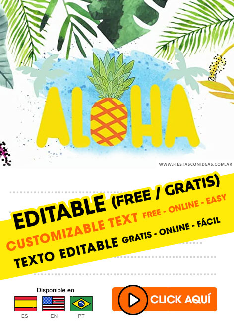 Invitaciones de Aloha Hawai