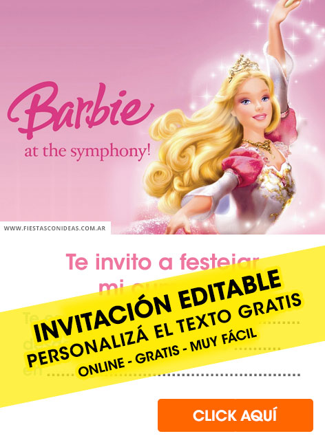 Invitaciones de Barbie