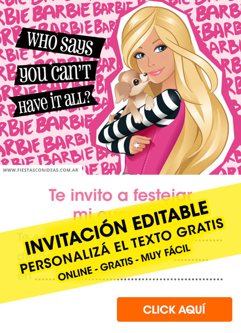 Tarjeta de cumpleaños de Barbie