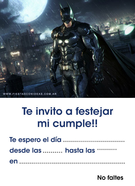 Tarjeta de cumpleaños de Batman