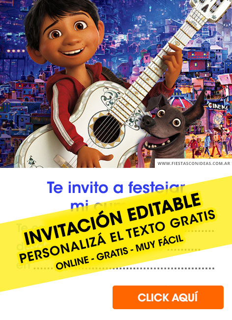 Invitaciones de Coco (Disney)