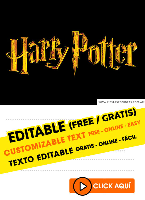 Invitaciones de Harry Potter