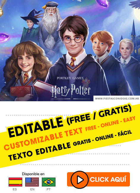 Tarjeta de cumpleaños de Harry Potter