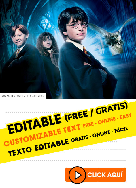 Invitaciones de Harry Potter