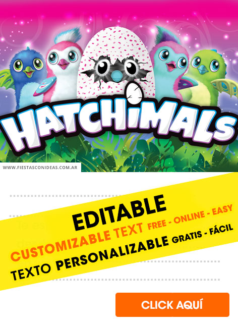 Invitaciones de Hatchimals