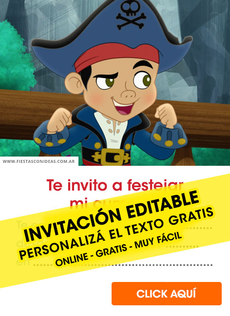 Tarjeta de cumpleaños de Capitán Jake y los Piratas