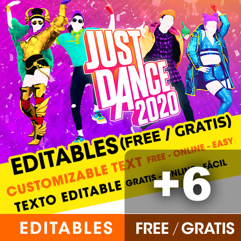 [+6] INVITACIONES de JUST DANCE 2020 Gratis / Free para editar, imprimir o enviar por Whatsapp