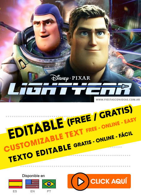 Tarjeta de cumpleaños de Lightyear Disney y Pixar