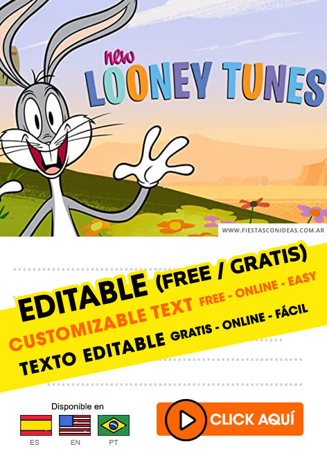 Invitaciones de Looney Toons