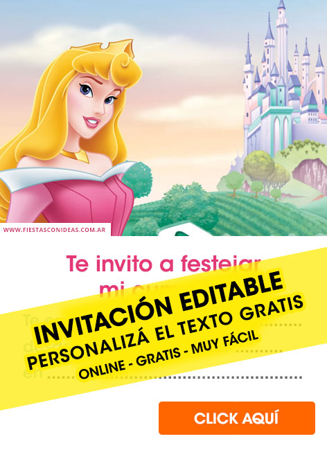 Invitaciones de Disney Princess