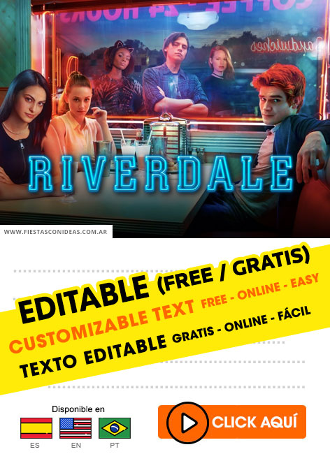 Invitaciones de Riverdale