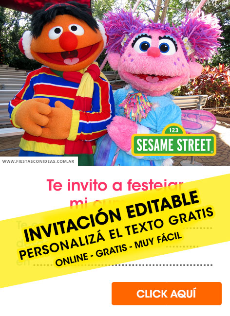 Invitaciones de Sesame street