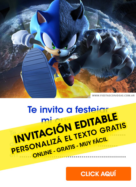 Invitaciones de Sonic