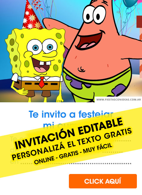 Invitaciones de SpongeBob