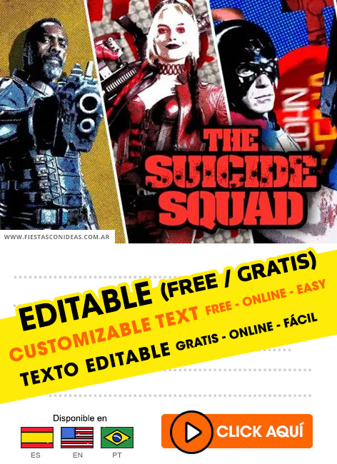 Invitaciones de Suicide Squad