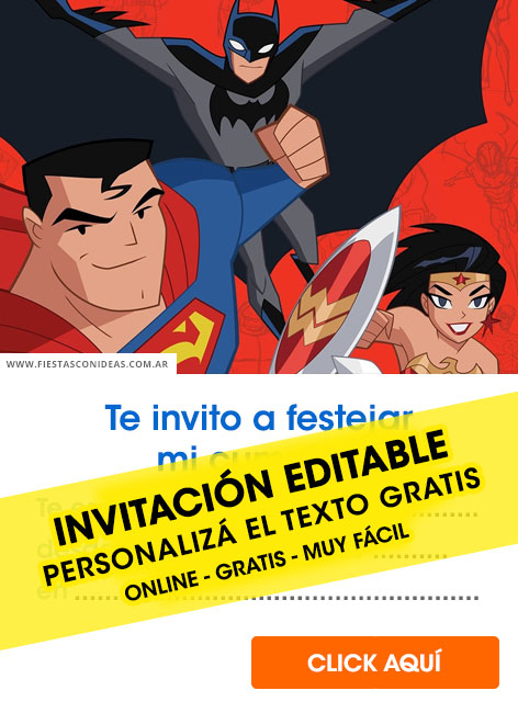 Tarjeta de cumpleaños de Superhéroes para niños y niñas