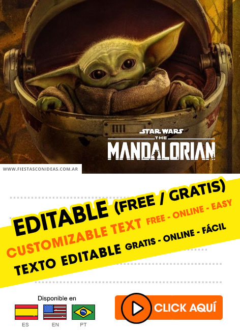 Invitaciones de The Mandalorian / Star Wars
