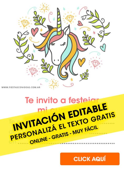 Invitaciones de Unicornios