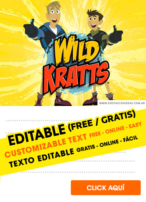 Invitaciones de Wild Kratts