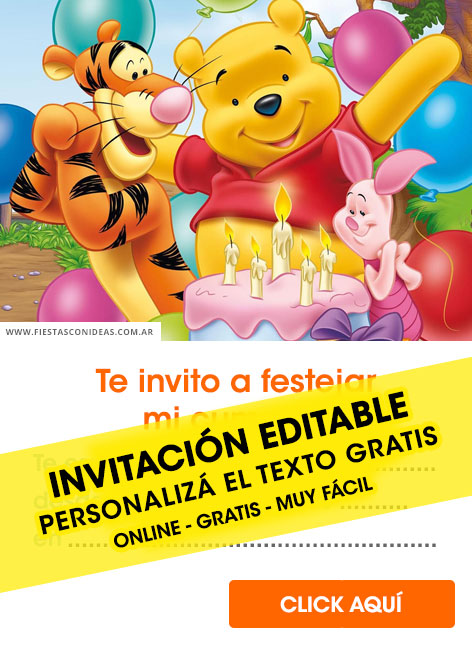Tarjeta de cumpleaños de Winnie Pooh y Tigger