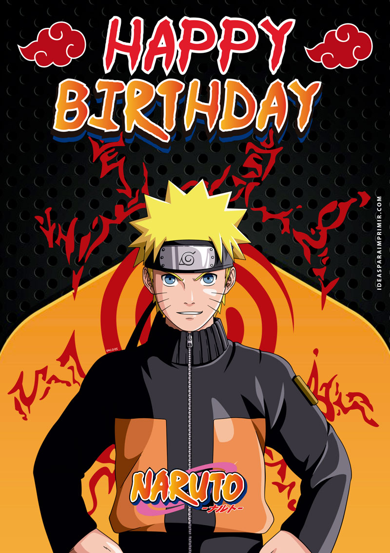 Naruto Happy Birthday Poster