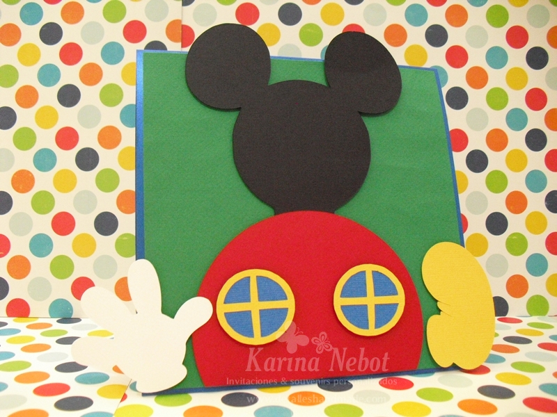 Tarjeta de invitación de la Casa de Mickey Mouse