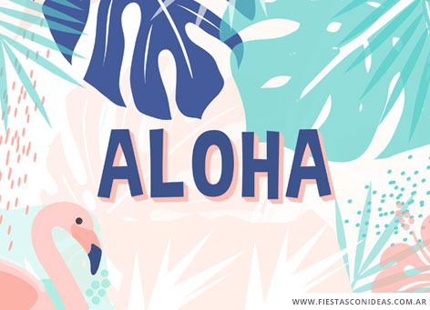 Invitacion de cumpleaños de Aloha