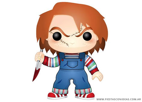 Invitacion de cumpleaños de Chucky el muñeco diabólico