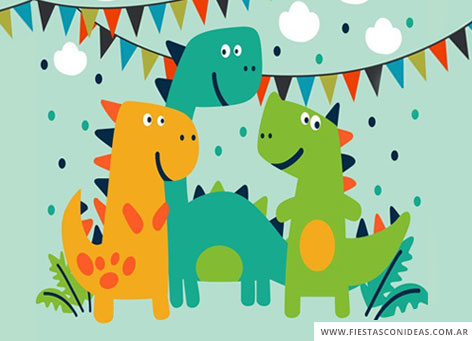 Invitacion de cumpleaños de Dinosaurios para niños