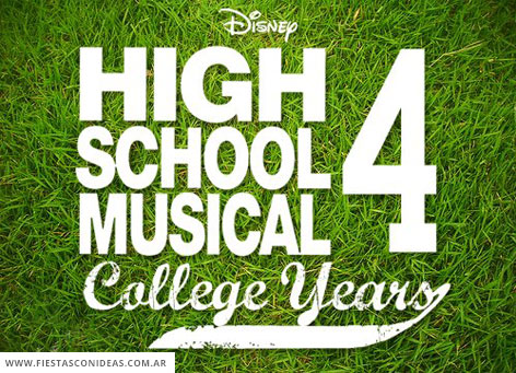 Invitacion de cumpleaños de High School Musical 4