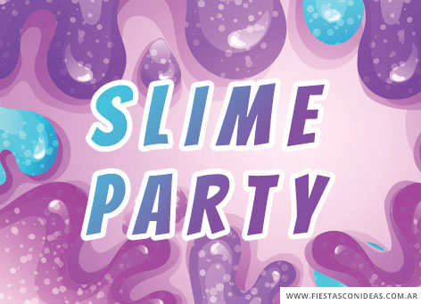 Invitacion de cumpleaños de Fiesta Slime