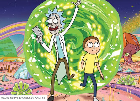 Invitacion de cumpleaños de Rick y Morty
