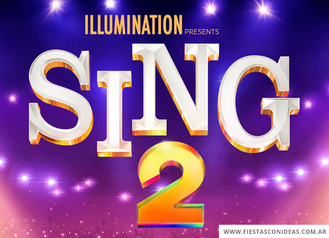 Invitacion de cumpleaños de Sing 2