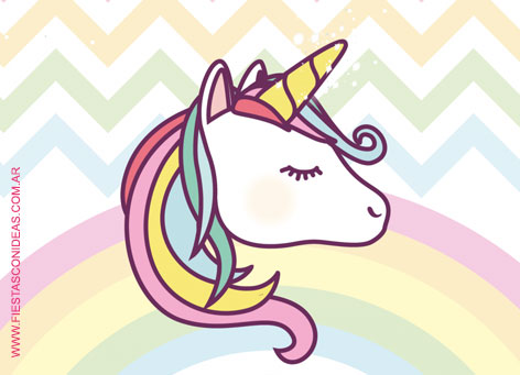 Invitacion de cumpleaños de Unicornios