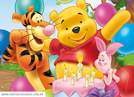 Invitacion de cumpleaños de Winnie Pooh