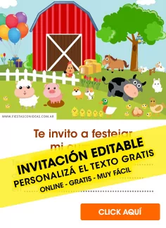 Invitaciones de Animalitos de la granja