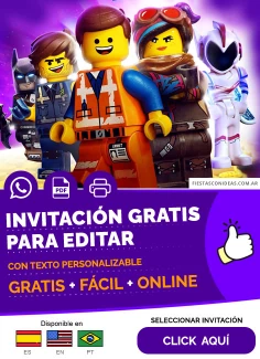 Invitaciones de Lego