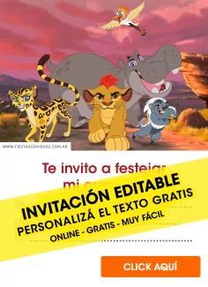 Invitaciones de La guardia del león