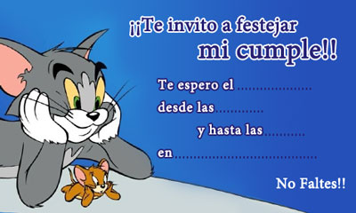 tarjeta de Tom y Jerry para imprimir