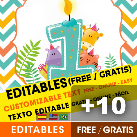 [+10] Free 1ST YEAR birthday invitations for edit, customize, print or send via Whatsapp