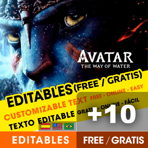 [+10] Free AVATAR birthday invitations for edit, customize, print or send via Whatsapp