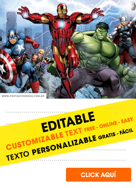 21 Free Avengers Birthday Invitations For Edit Customize Print