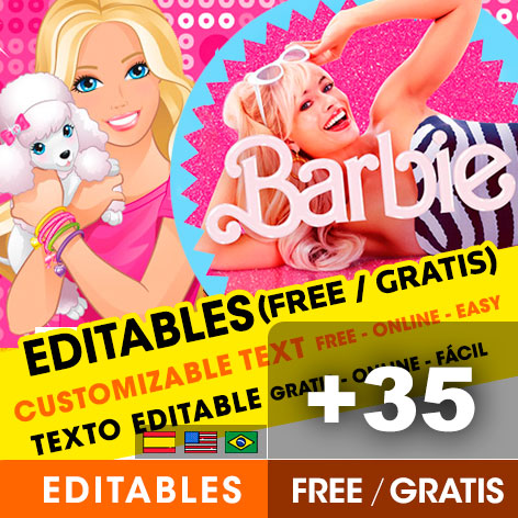 35 Convites de aniversário Barbie para editar grátis (WhatsApp e Imprimir)