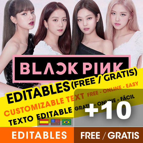 [+10] Free BLACK PINK birthday invitations for edit, customize, print or send via Whatsapp